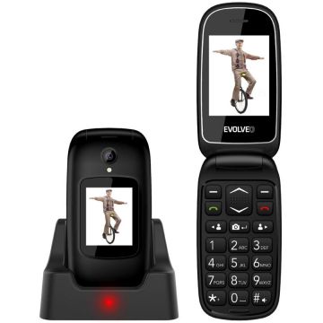 Evolveo Telefon Evolveo EasyPhone EP700, pentru seniori, buton SOS, Single sim, 2G, Negru