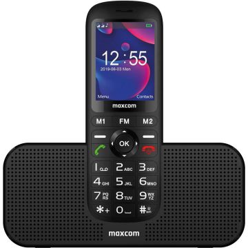 Maxcom Telefon mobil MaxCom MM740, Dual SIM, Black + Stand incarcare