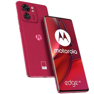 Motorola Telefon mobil Motorola Edge 40, Dual SIM, 8GB RAM, 256GB, 5G, Leather Viva Magent