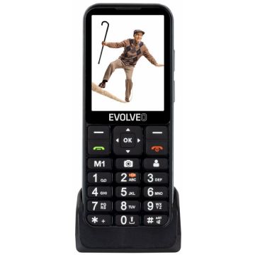 Evolveo Telefon mobil EVOLVEO EasyPhone LT, pentru seniori, Dual Sim, 4G, Negru