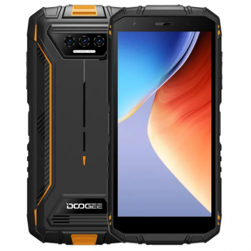 Telefon mobil Doogee S41 Max Portocaliu, 4G, IPS 5.5 , 16GB RAM (6GB + 10GB extensibili), 256GB ROM, 13MP+8MP, Android 13, T606 Octa Core, GPS, NFC, 6300mAh, Dual SIM