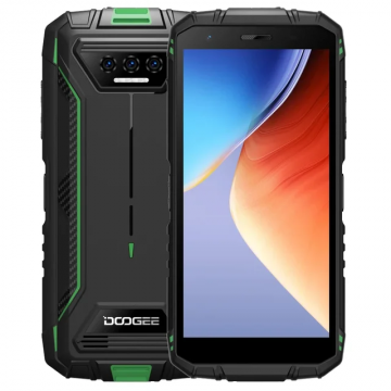 Telefon mobil Doogee S41 Max Verde, 4G, IPS 5.5 , 16GB RAM (6GB + 10GB extensibili), 256GB ROM, 13MP+8MP, Android 13, T606 Octa Core, GPS, NFC, 6300mAh, Dual SIM