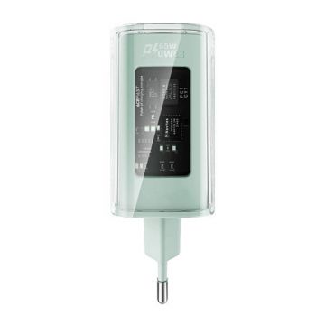 Wall Charger Acefast A45, 2x Usb-c, 1xusb-a, 65w Pd (green)