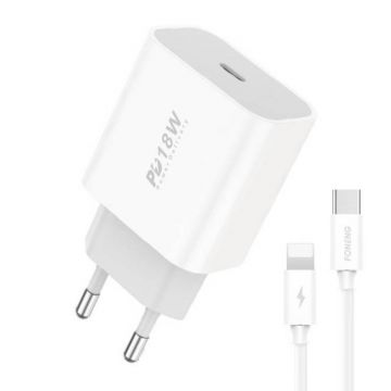 Wall Charger Foneng Eu23 18w + Usb-c To Lightning Cable