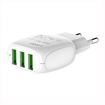 Wall Charger Ldnio A3315 3usb + Lightning Cable