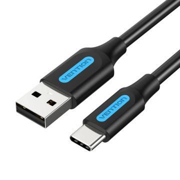 Cablu USB 2.0 A la USB-c Vention Cokbg 3a 1,5m Negru