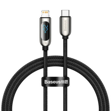 Cablu USB-c pentru display Lightning Baseus, Pd, 20w, 1m (negru)
