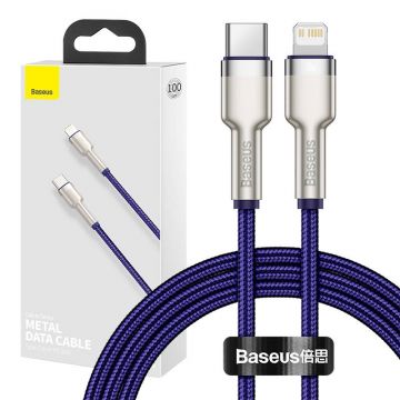 Cablu USB-c pentru Lightning Baseus Cafule, Pd, 20w, 1m (mov)