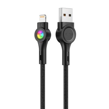 Cablu USB la Lightning Vipfan Colorful X08, 3a, 1,2 m (negru)