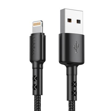 Cablu USB la Lightning Vipfan X02, 3a, 1,8 m (negru)