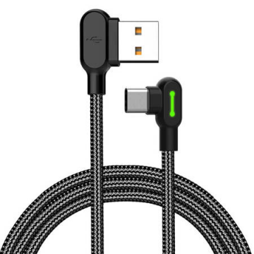 Cablu USB la USB-c Led, 1,8 m (negru) 480 Mbps