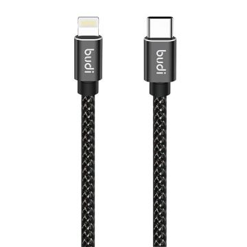 Cablu negru, USB-c la Lightning de 3m