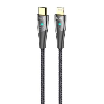 Usb-c To Lightning Cable Budi 20w 1.5m (black)