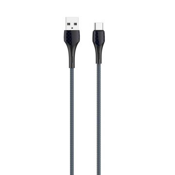 1m cablu USB - USB-c (gri-albastru)