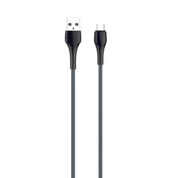 2m USB - Cablu Micro Usb (gri-albastru)