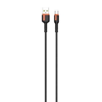 Cablu USB - Micro Usb 1m (de culorile gri-portocaliu)