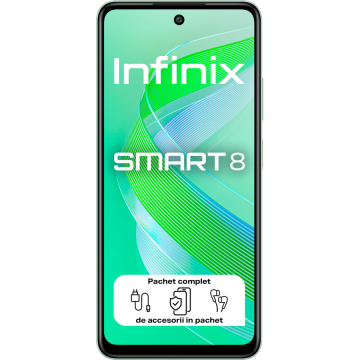 Telefon mobil X6525 SMART 8 Conexiune 4G  Ecran 6.56inch Octa Core Memorie 3GB 64GB 5000mAh Crystal Green