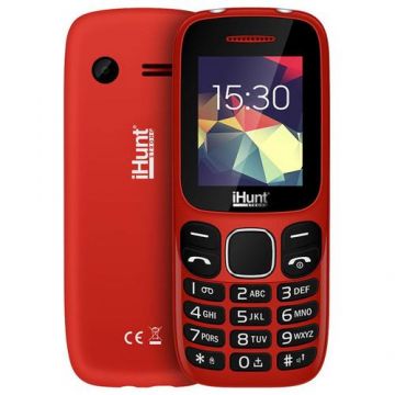 Telefon mobil iHunt i4 2G, 1.8-inch Display, DualSIM, Radio FM, Bluetooth, Lanterna, Baterie 800mAh, Camera (Rosu)