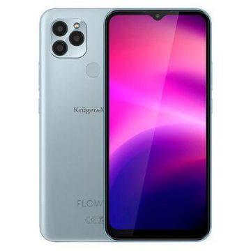 Telefon Mobil Kruger&Matz Flow 9, Procesor Quad-Core 1.8 GHz, IPS Capacitive Touchscreen 6.5inch, 3GB RAM, 32GB Flash, 8 + 0.08 + 0.08 MP, 4G, Wi-Fi, Dual Sim, Android (Albastru)