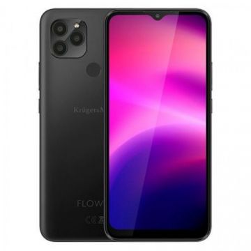 Telefon Mobil Kruger&Matz Flow 9, Procesor Quad-Core 1.8 GHz, IPS Capacitive Touchscreen 6.5inch, 3GB RAM, 32GB Flash, 8 + 0.08 + 0.08 MP, 4G, Wi-Fi, Dual Sim, Android (Negru)