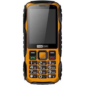 Telefon Mobil Maxcom Strong MM920, Ecran 2.8inch, Single Sim, 2G, Rezistent la apa si praf (Galben)