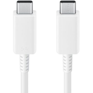 Cablu date & incarcare Samsung USB Type-C & USB Type-C, lungime 1.8 m, max. 5A USB 2.0, Alb