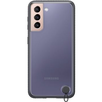 Husa de protectie Samsung Clear Protective Cover pentru Galaxy S21, Black