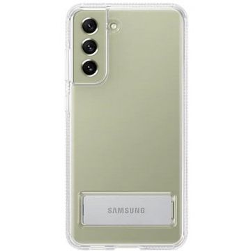Husa de protectie Samsung Clear Standing Cover pentru Galaxy S21 FE, Transparent