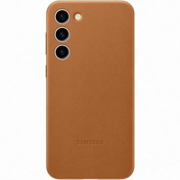 Husa de protectie Samsung Leather Case pentru Galaxy S23 Plus, Camel