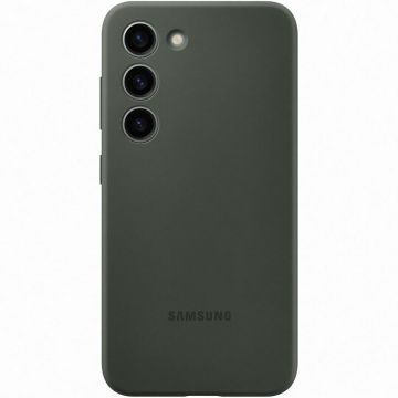 Husa de protectie Samsung Silicone Case pentru Galaxy S23, Khaki