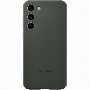 Husa de protectie Samsung Silicone Case pentru Galaxy S23 Plus, Khaki