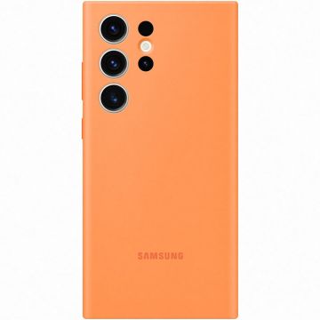Husa de protectie Samsung Silicone Case pentru Galaxy S23 Ultra, Orange