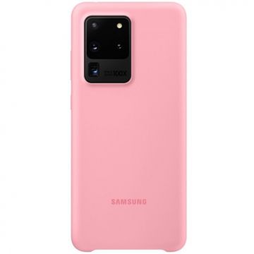 Husa de protectie Samsung Silicone Cover pentru Galaxy S20 Ultra, Pink