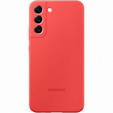 Husa de protectie Samsung Silicone pentru Galaxy S22+, Coral