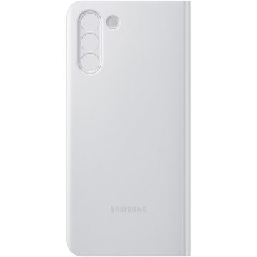 Husa de protectie Samsung Smart Clear View Cover pentru Galaxy S21 Plus, Light Gray
