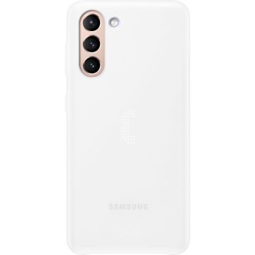 Husa de protectie Samsung Smart LED Cover pentru Galaxy S21, White