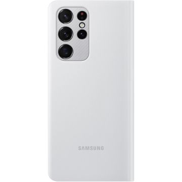 Husa de protectie Samsung Smart LED View Cover pentru Galaxy S21 Ultra, Light Gray