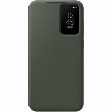 Husa de protectie Samsung Smart View Wallet Case pentru Galaxy S23 Plus, Khaki