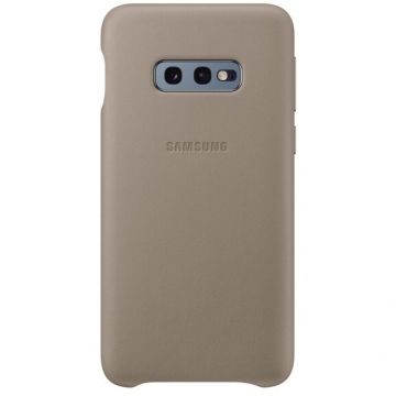 Husa Protectie Spate Samsung Leather Cover pentru Samsung Galaxy S10e, EF-VG970LJEGWW - Gray