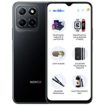 Telefon mobil Honor X8, 5G, 128GB, 6GB RAM, Dual Sim, Negru Midnight