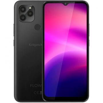 Telefon Mobil Kruger&Matz Flow 9, Procesor Quad-Core 1.8 GHz, IPS Capacitive Touchscreen 6.5, 3GB RAM, 32GB Flash, 8 + 0.08 + 0.08 MP, 4G, Wi-Fi, Dual Sim, Android, negru