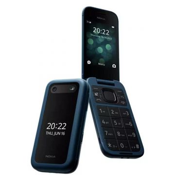 Telefon mobil Nokia 2660 Flip, 4G, 128 MB, 48 MB RAM, Dual SIM, Albastru