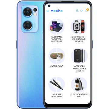 Telefon mobil OPPO Reno7 5G, 256GB, 8GB RAM, Dual-SIM, Albastru Startrails