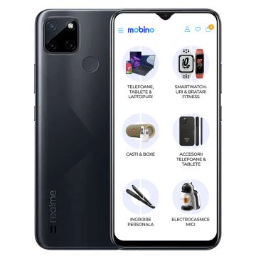 Telefon mobil Realme C21Y, 4G, 32 GB, 3GB RAM, Dual-Sim, Cross Black