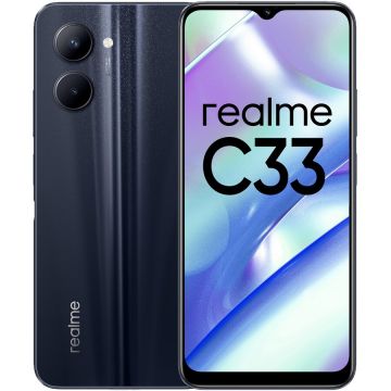 Telefon mobil realme C33, Dual SIM, 4GB RAM, 64GB, 4G, Night Sea