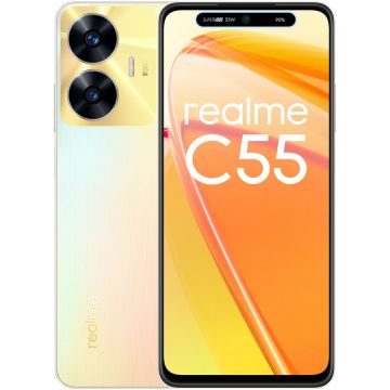 Telefon mobil realme C55, Dual SIM, 6GB RAM, 128GB, 4G, Sunshower