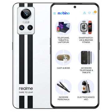 Telefon mobil Realme GT NEO 3, 5G, 256GB, 8GB RAM, Dual-SIM, Alb Sprint