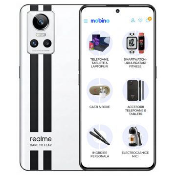 Telefon mobil Realme GT NEO 3, 5G, 256GB, 8GB RAM, Dual-SIM, Alb Sprint Telefon mobil Realme GT NEO 3, 5G, 256GB, 8GB RAM, Dual-SIM, Alb Sprint