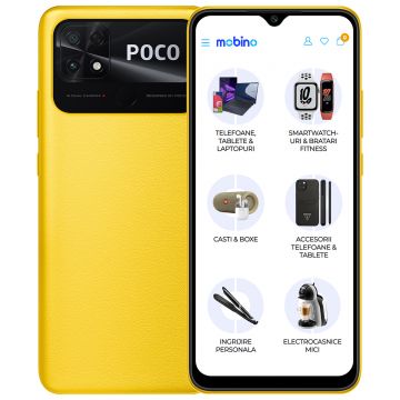 Telefon mobil Xiaomi POCO C40, 4G, 32GB, 3GB RAM, Dual-SIM, Poco Yellow