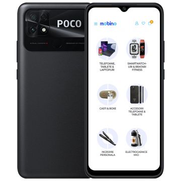 Telefon mobil Xiaomi POCO C40, 4G, 32GB, 3GB RAM, Dual-SIM, Negru Power